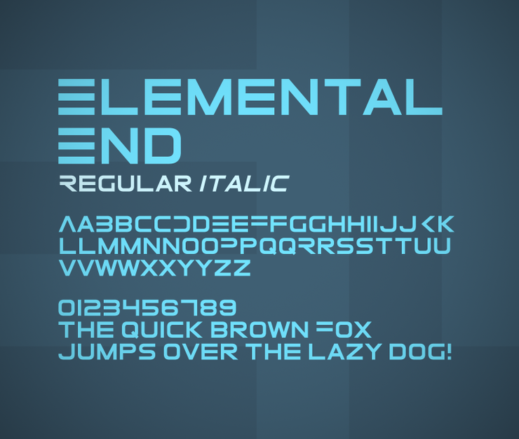 ElementalEnd字体 1