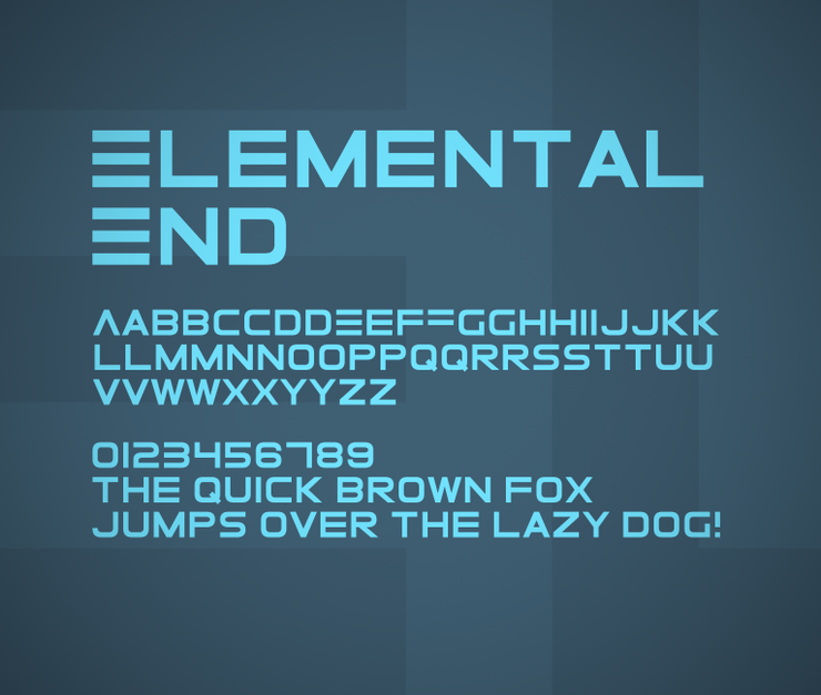 ElementalEnd字体 3