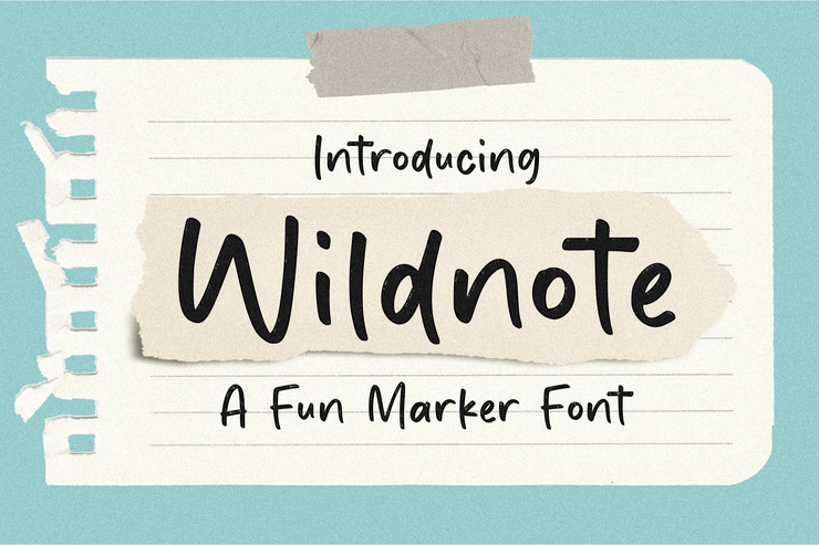 Wildnote字体 6