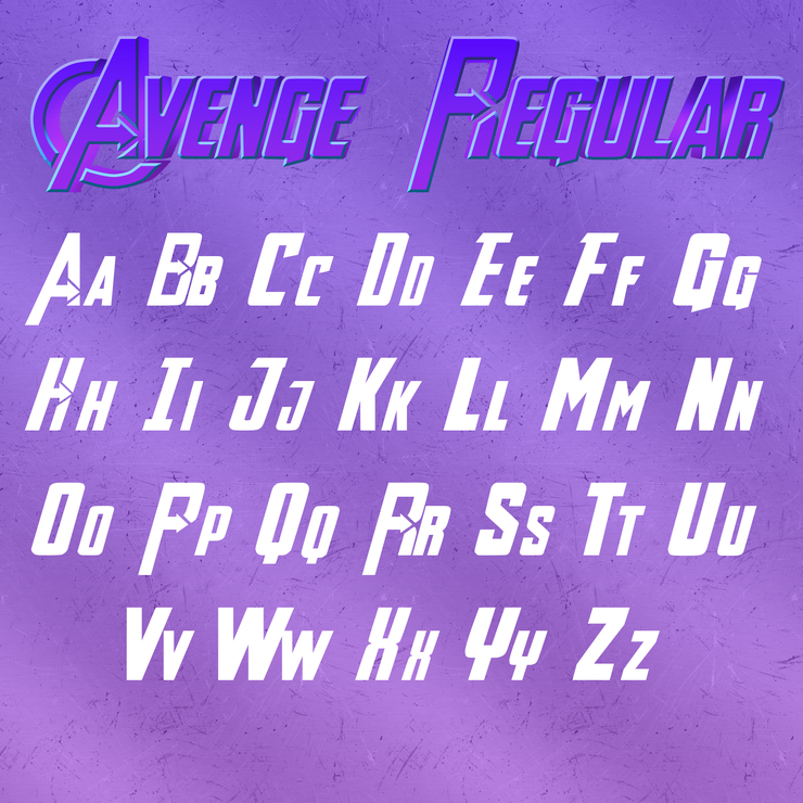 Avenge字体 2