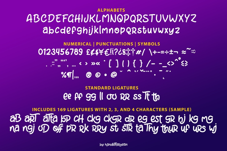 Arthury字体 5