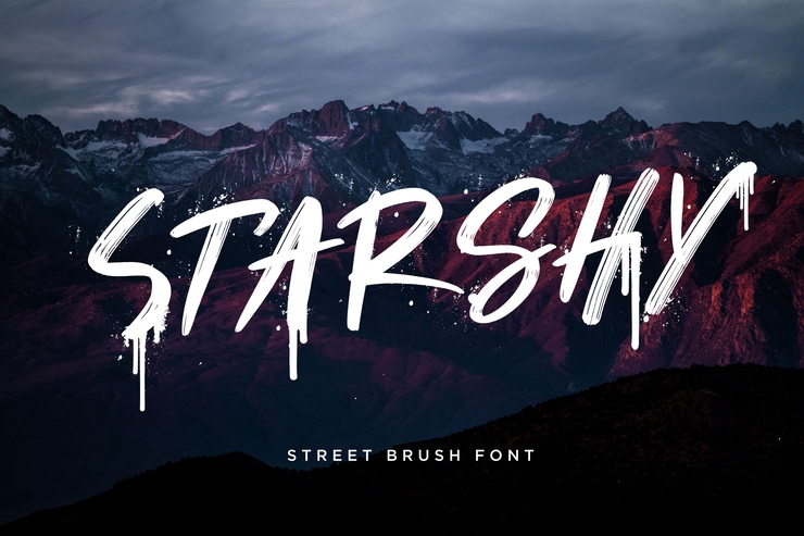 Starshy Street Brush字体 4