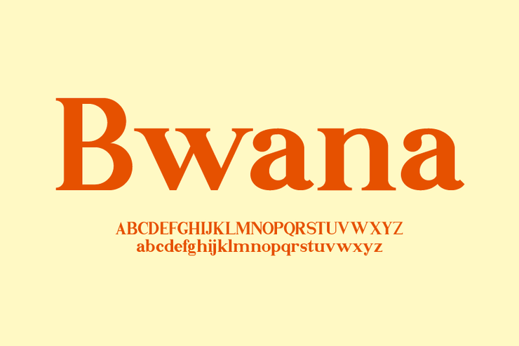 Bwana字体 1