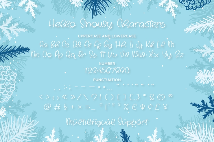 Hello Snowy字体 3