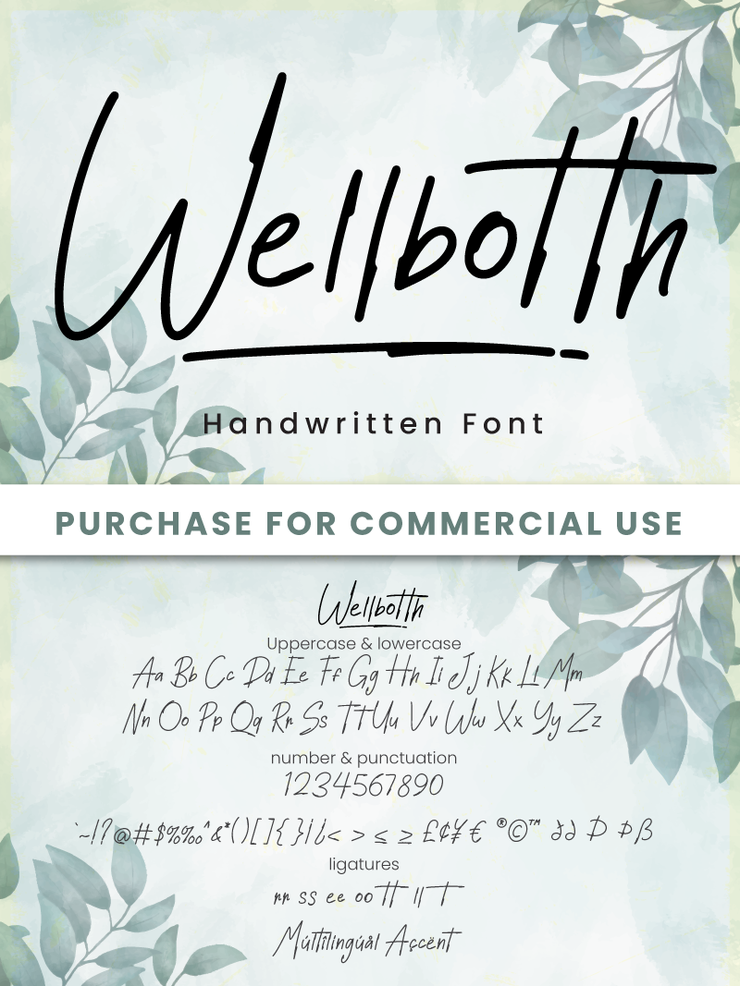Wellbotth字体 1