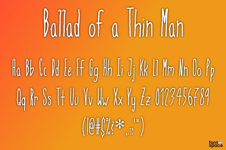 Ballad of a Thin Man字体 1