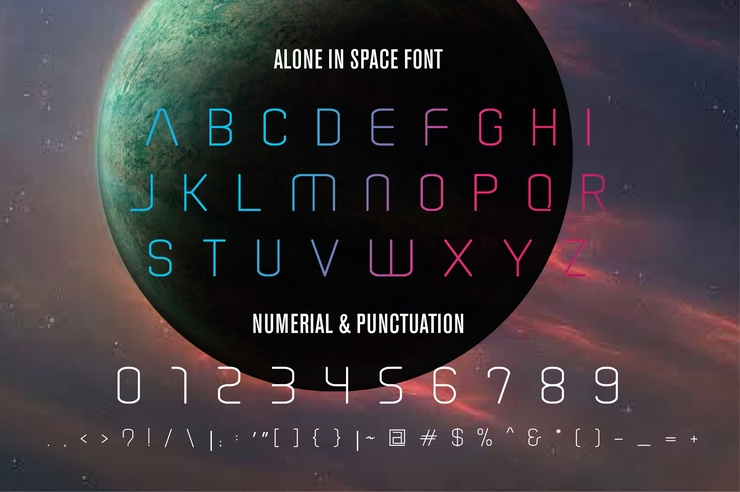 Alone In Space字体 4