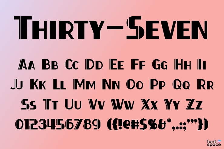 Thirty-Seven字体 1