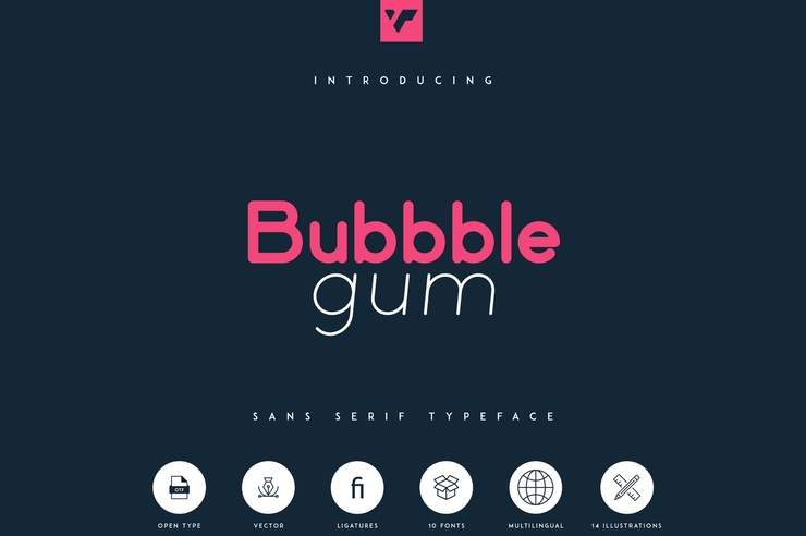 Bubbble Gum字体 2