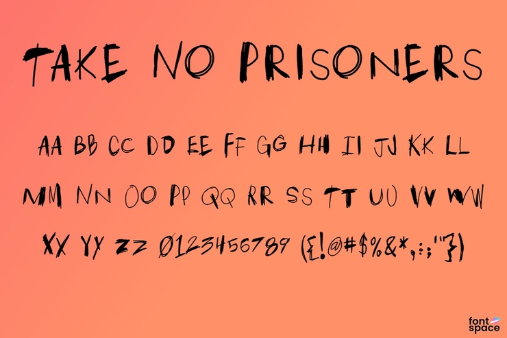 Take No Prisoners字体 2