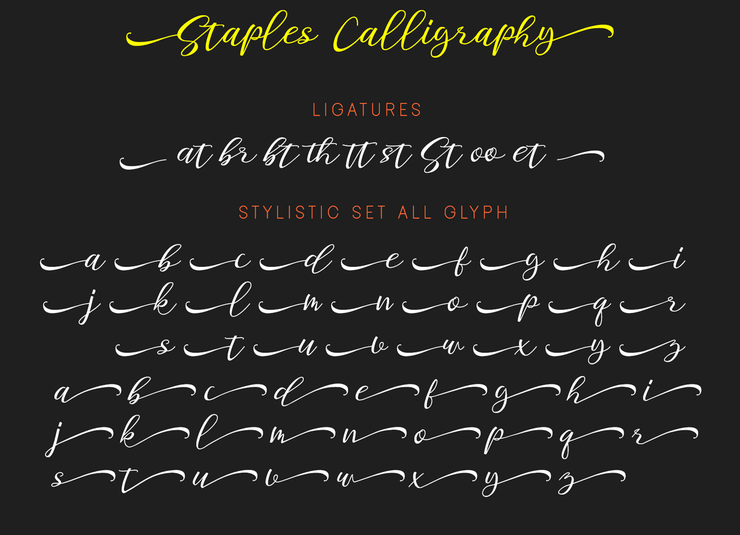 Staples Calligraphy字体 4