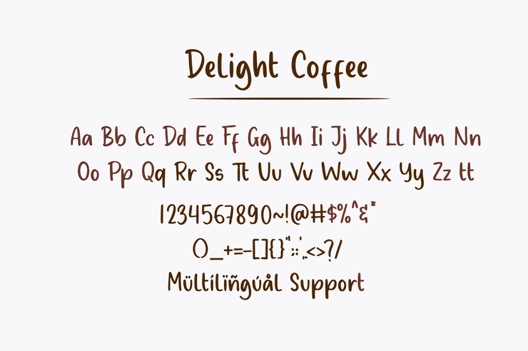 Delight Coffee字体 2