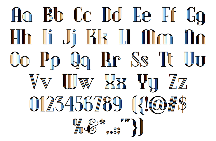 Debonair Inline字体 1