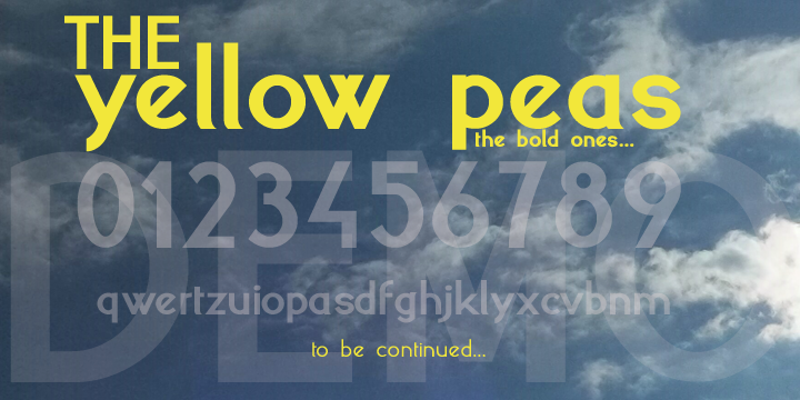 yellow peas 字体 1