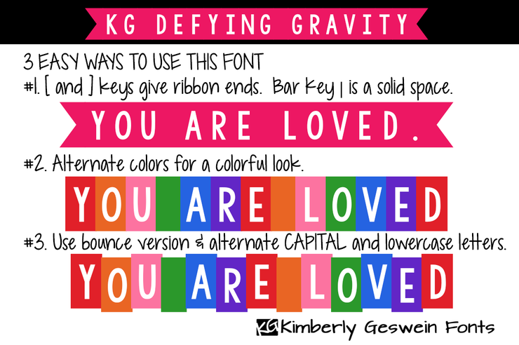 KG Defying Gravity字体 1