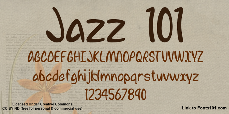 Jazz 101字体 2