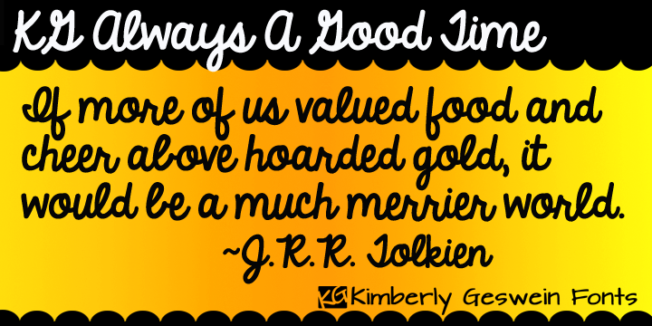 KG Always A Good Time字体 1