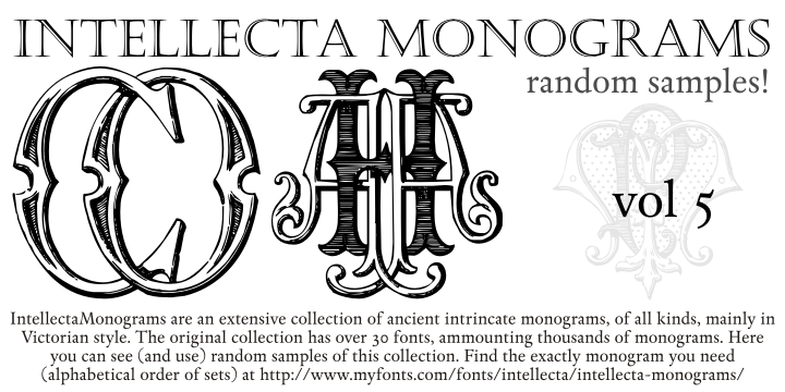 Intellecta Monograms Random Five字体 1