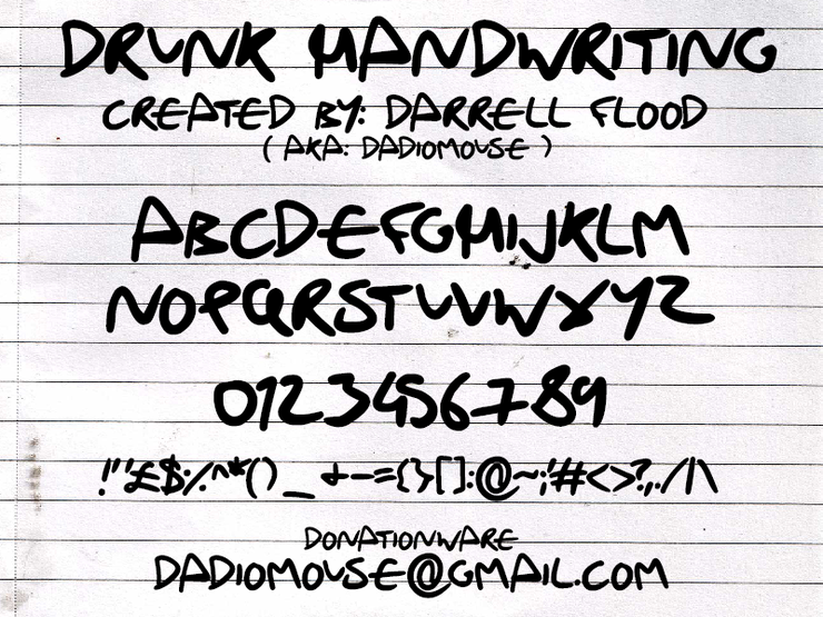 Drunk Handwriting字体 1