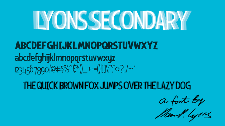 Lyons Secondary字体 2