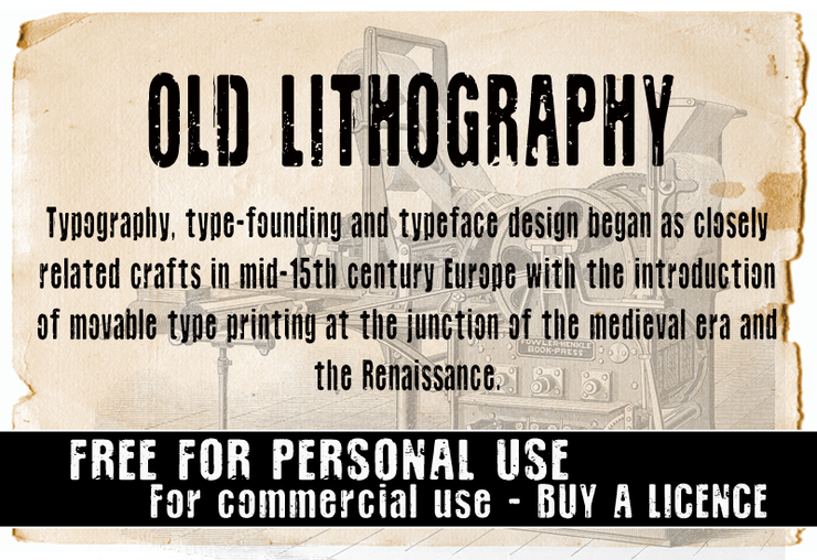 CF Old Lithography字体 3