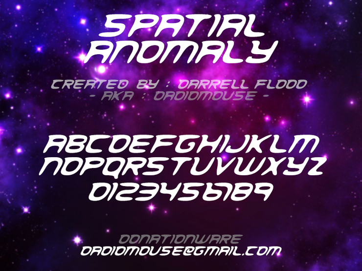 Spacial Anomoly字体 1
