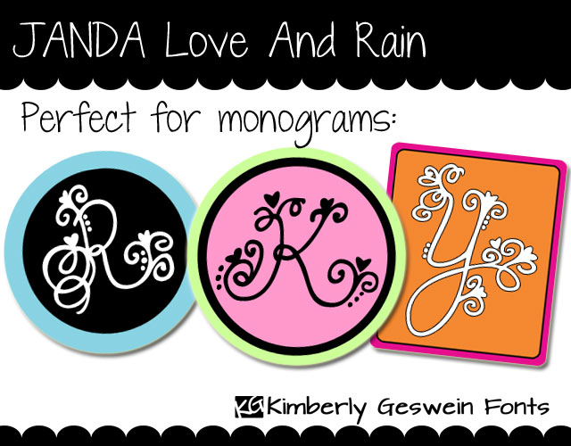 JANDA Love And Rain字体 1