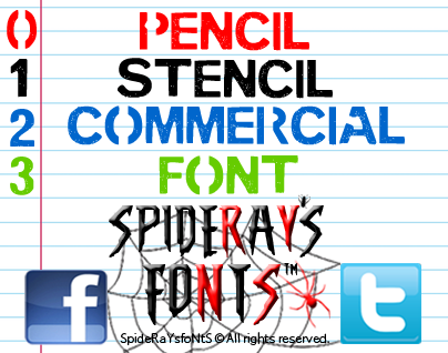 PENCIL STENCIL字体 2