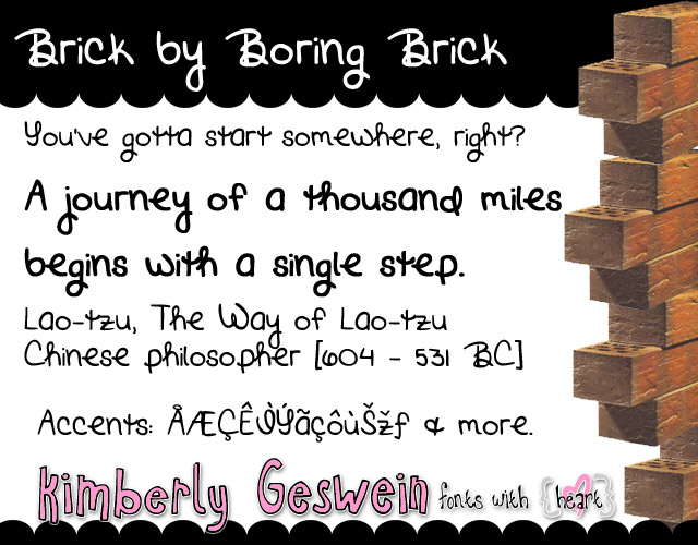 Brick by Boring Brick字体 1
