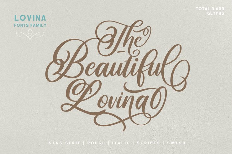 Beautiful Lovina字体 1