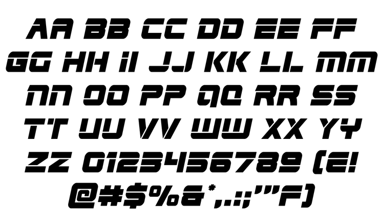 Edge Racer字体 3