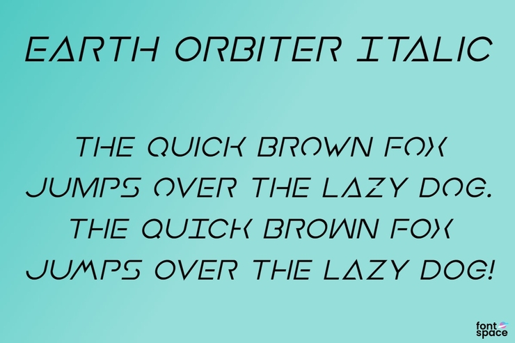 Earth Orbiter字体 7