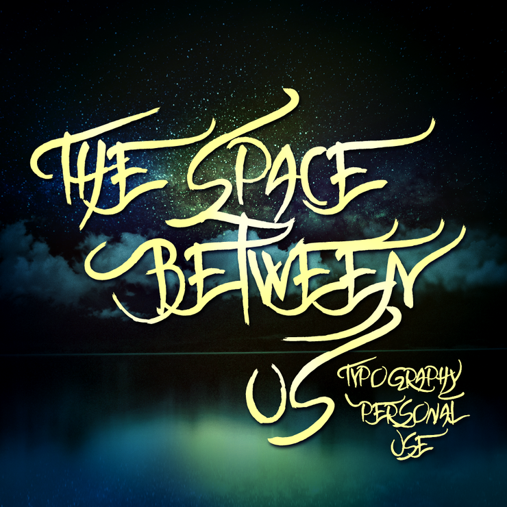 The space between Us字体 3