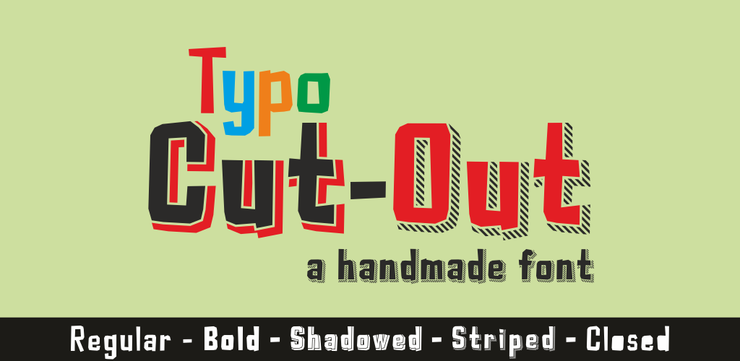 Typo Cut-Out字体 1