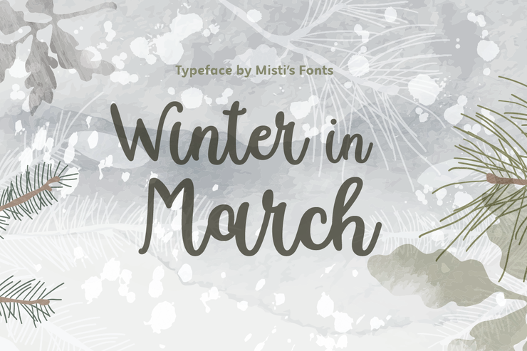 Winter in March字体 2