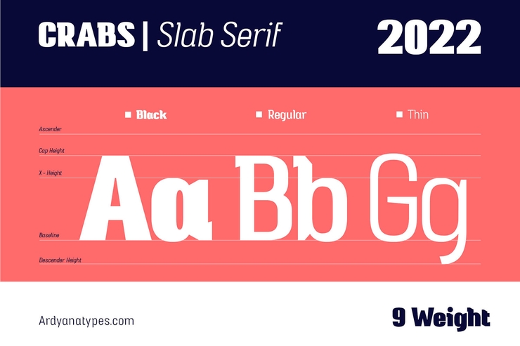 Crabs Slab Extra Bold字体 3