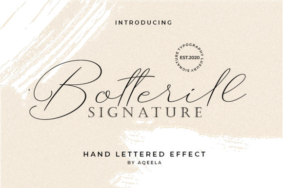 Botterill Signature字体 3