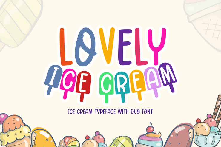 Lovely Ice Cream Decorative字体 2