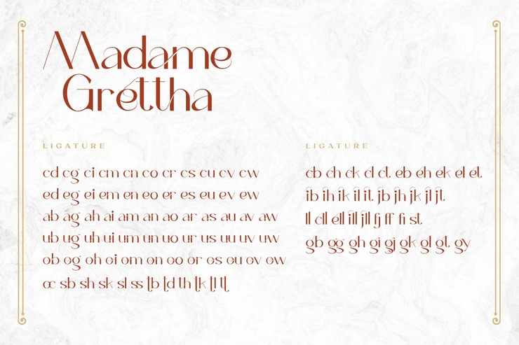 Madame Grettha字体 1