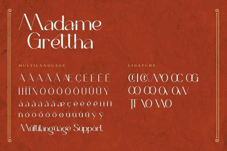 Madame Grettha字体 3