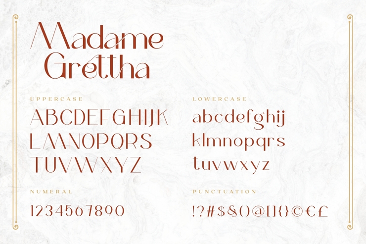 Madame Grettha字体 9