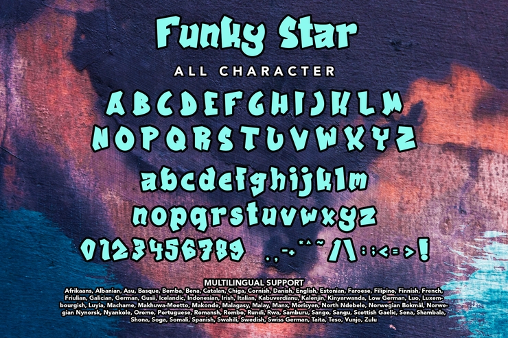 Funky Star字体 3