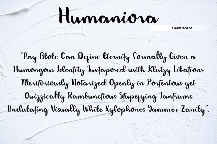 Humaniora Brush字体 3