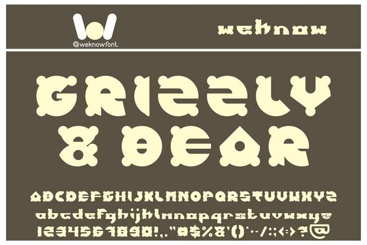 Grizzly & Bear字体 1