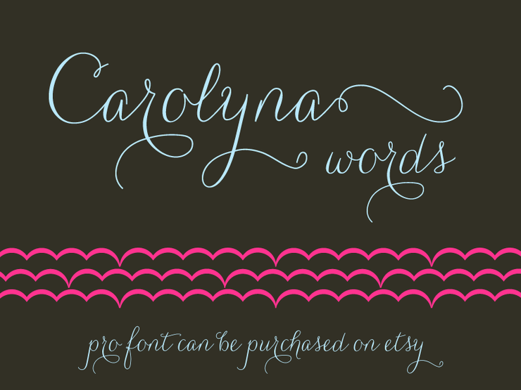 Carolyna Words字体 1