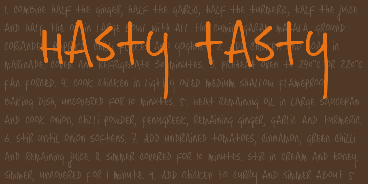 DK Hasty Tasty字体 1