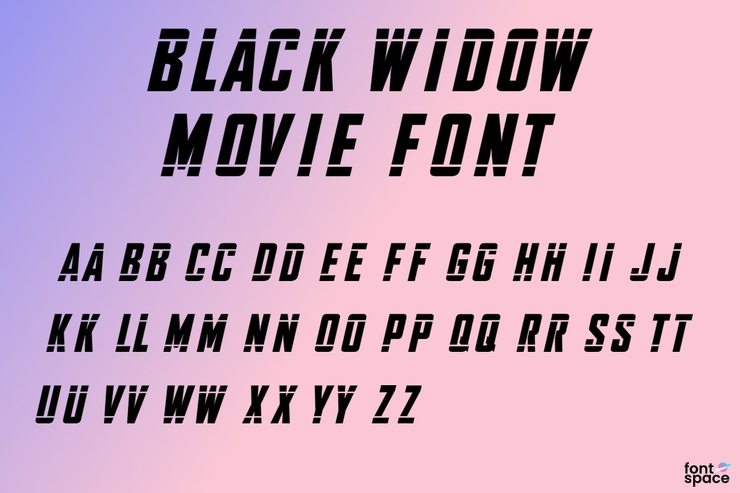 Black Widow Movie字体 1