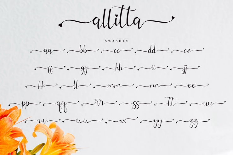 Allitta Calligraphy字体 3