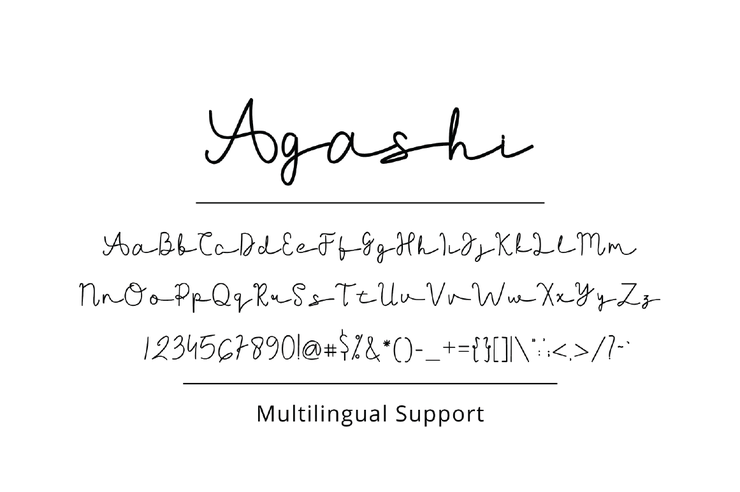 Agashi Signature字体 2