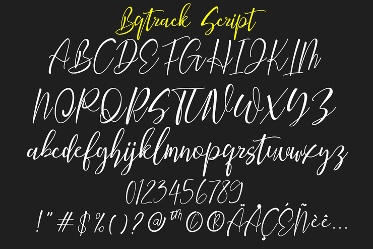 Bqtrack Script字体 5